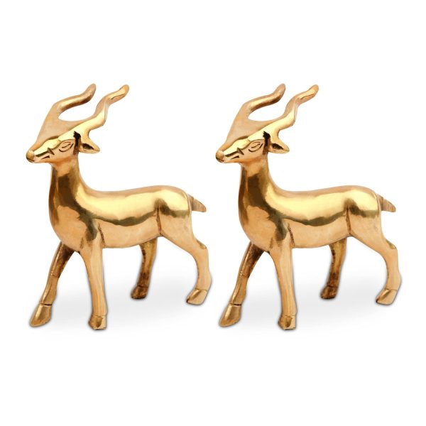 Brass Deer Pair